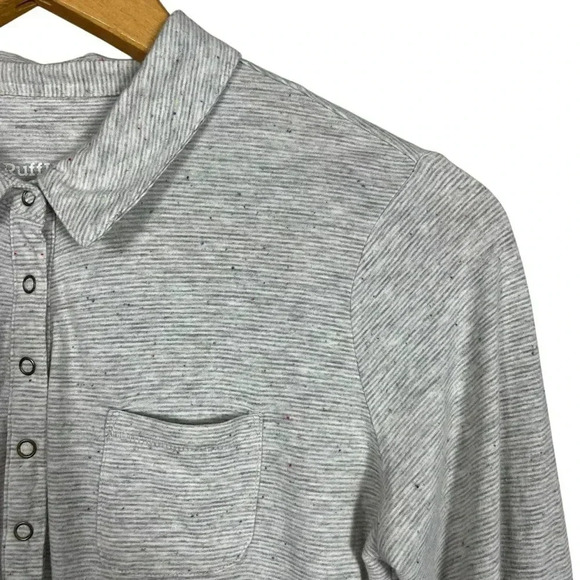 Ruff Hewn Gray Confetti Henley Long Sleeve Size Small EUC - Picture 3 of 7